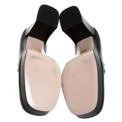Pre Owned Gucci Black Leather Horsebit Pumps Size 41