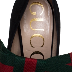 Pre Owned حذاء كعب عالي غوتشي مقدمة مدببة هورسيبت اليزابيث سويدي وردي مقاس 36