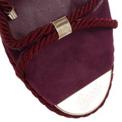 Pre Owned Gucci Pink Rope High Heel Sandals Size 41