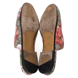 Pre Owned Gucci Multicolor GG Floral Print Canvas Princetown Horsebit Mules Size 39.5