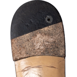 Pre Owned حذاء فلات سلايد غوتشي وشاح جلد وكانفاس حرفي الشعار جي جي أسود مقاس 38.5