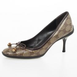 مملوكة مسبقًا Gucci Guccissima Crystal Bow Pumps Size 37