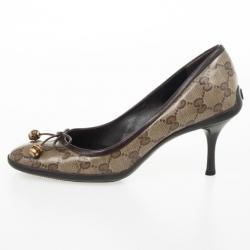 مملوكة مسبقًا Gucci Guccissima Crystal Bow Pumps Size 37