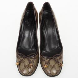 مملوكة مسبقًا Gucci Guccissima Crystal Bow Pumps Size 37