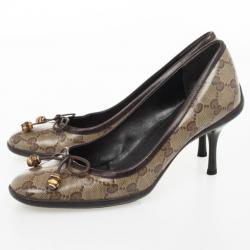 مملوكة مسبقًا Gucci Guccissima Crystal Bow Pumps Size 37