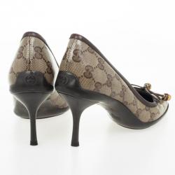 مملوكة مسبقًا Gucci Guccissima Crystal Bow Pumps Size 37