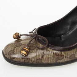 مملوكة مسبقًا Gucci Guccissima Crystal Bow Pumps Size 37