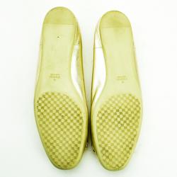 Pre Owned Gucci Metallic Horsebit Ballet Flats Size 39