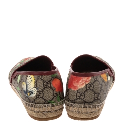 مملوكة مسبقًا Gucci GG Supreme Tian Printed Espadrilles Size 38.5