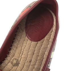 مملوكة مسبقًا Gucci GG Supreme Tian Printed Espadrilles Size 38.5