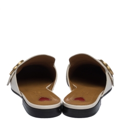 مملوكة مسبقًا حذاء غوتشي مرصع لؤلؤ تفاصيل ويب GG جلد ثعبان أسود مقاس 37.5