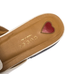 مملوكة مسبقًا حذاء غوتشي مرصع لؤلؤ تفاصيل ويب GG جلد ثعبان أسود مقاس 37.5