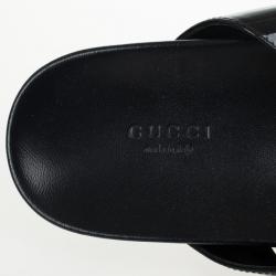 مملوكة مسبقًا Gucci Black Patent Hysteria Thong Sandals Size 40