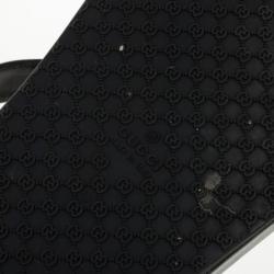 مملوكة مسبقًا Gucci Black Patent Hysteria Thong Sandals Size 40