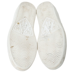 Gucci White Leather Ace Embroidered Bee Low Top Sneakers Size 38.5