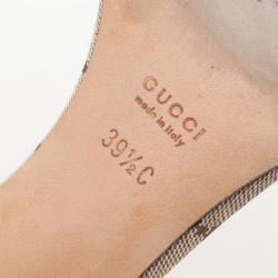 Pre Owned Gucci Guccissima Web Detail Hysteria Slides Size 39.5