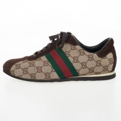 Gucci GG Canvas &amp; Classic Web Sneakers Size 38