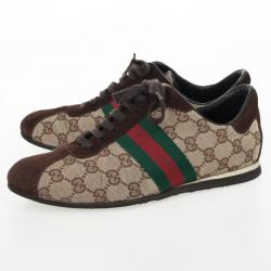 Gucci GG Canvas &amp; Classic Web Sneakers Size 38