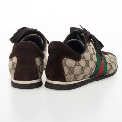 Gucci GG Canvas &amp; Classic Web Sneakers Size 38