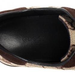 Gucci GG Canvas &amp; Classic Web Sneakers Size 38