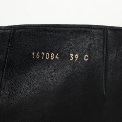 Gucci Black Guccissima Canvas Pointed Toe Mid Calf Boots Size 39