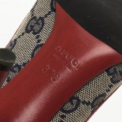 مملوكة مسبقًا Gucci Guccissima Canvas D Ring Pointed Toe Pumps Size 37