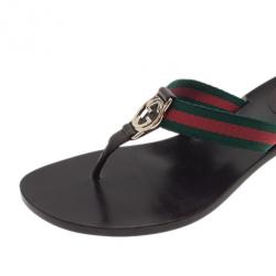 مملوكة مسبقًا صندل غوتشي ثونغ GG شبكة مقاس 38.5