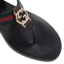 مملوكة مسبقًا صندل غوتشي ثونغ GG شبكة مقاس 38.5