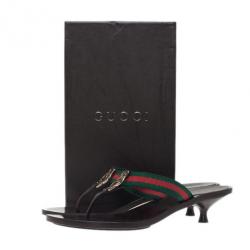 مملوكة مسبقًا صندل غوتشي ثونغ GG شبكة مقاس 38.5