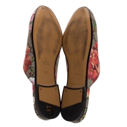 مملوكة مسبقًا Gucci Pink GG Canvas Blooms Princetown Mule Sandals Size 38.5 