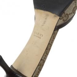 مملوكة مسبقًا Gucci Guccissima Canvas Horsebit Slides Size 37