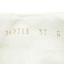 Pre Owned Gucci White Guccissima Canvas Sneakers With Web Detail Size 37