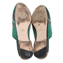 Pre Owned حذاء مولز غوتشى هورسبيت برنستاون جلد أسود مقاس 35.5