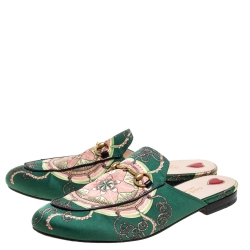 Pre Owned حذاء مولز غوتشى هورسبيت برنستاون جلد أسود مقاس 35.5