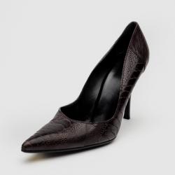 مملوكة مسبقًا Gucci Purple Ostrich Claw Pointed Toe Pumps Size 41