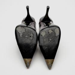 مملوكة مسبقًا Gucci Purple Ostrich Claw Pointed Toe Pumps Size 41