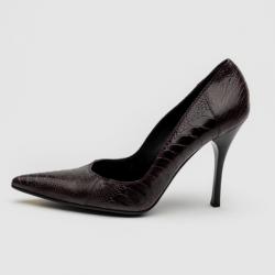مملوكة مسبقًا Gucci Purple Ostrich Claw Pointed Toe Pumps Size 41