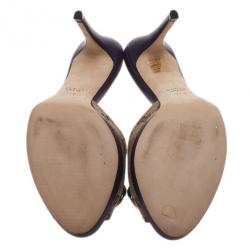 مملوكة مسبقًا Gucci GG Canvas New Hollywood Horsebit Slides Size 37.5