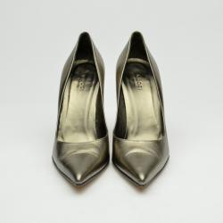 Pre Owned Gucci Malibu Bamboo Pumps Size 37.5