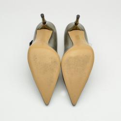 Pre Owned Gucci Malibu Bamboo Pumps Size 37.5