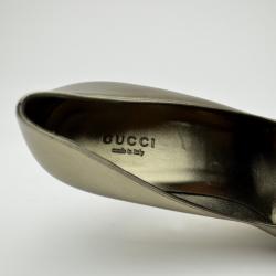 Pre Owned Gucci Malibu Bamboo Pumps Size 37.5