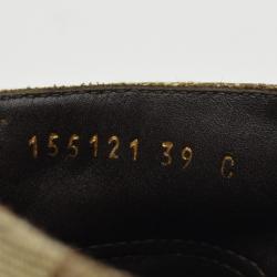 Pre Owned Gucci Monogram Icon Bit High Heel Clogs Size 39