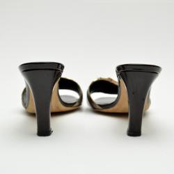 Pre Owned Gucci Crystal Horsebit Slides Size 36