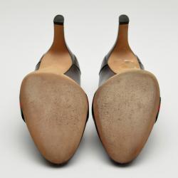 مملوكة مسبقًا Gucci Brown Leather Loafer Pumps Size 37.5