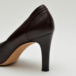 مملوكة مسبقًا Gucci Brown Leather Loafer Pumps Size 37.5