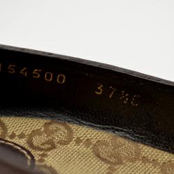 مملوكة مسبقًا Gucci Brown Leather Loafer Pumps Size 37.5