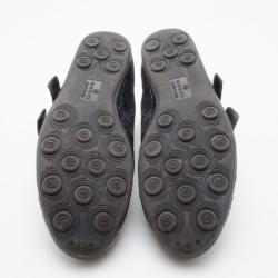 مملوكة مسبقًا Gucci Black Leather Velcro Sneakers Size 43