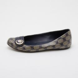 مملوكة مسبقًا Gucci Navy Crystal Hysteria Ballet Flats Size 37.5
