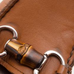 Pre Owned Gucci Brown Leather Horsebit Drivers Size 37