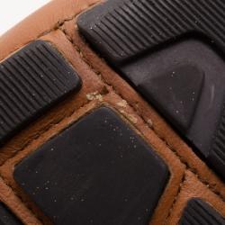 Pre Owned Gucci Brown Leather Horsebit Drivers Size 37